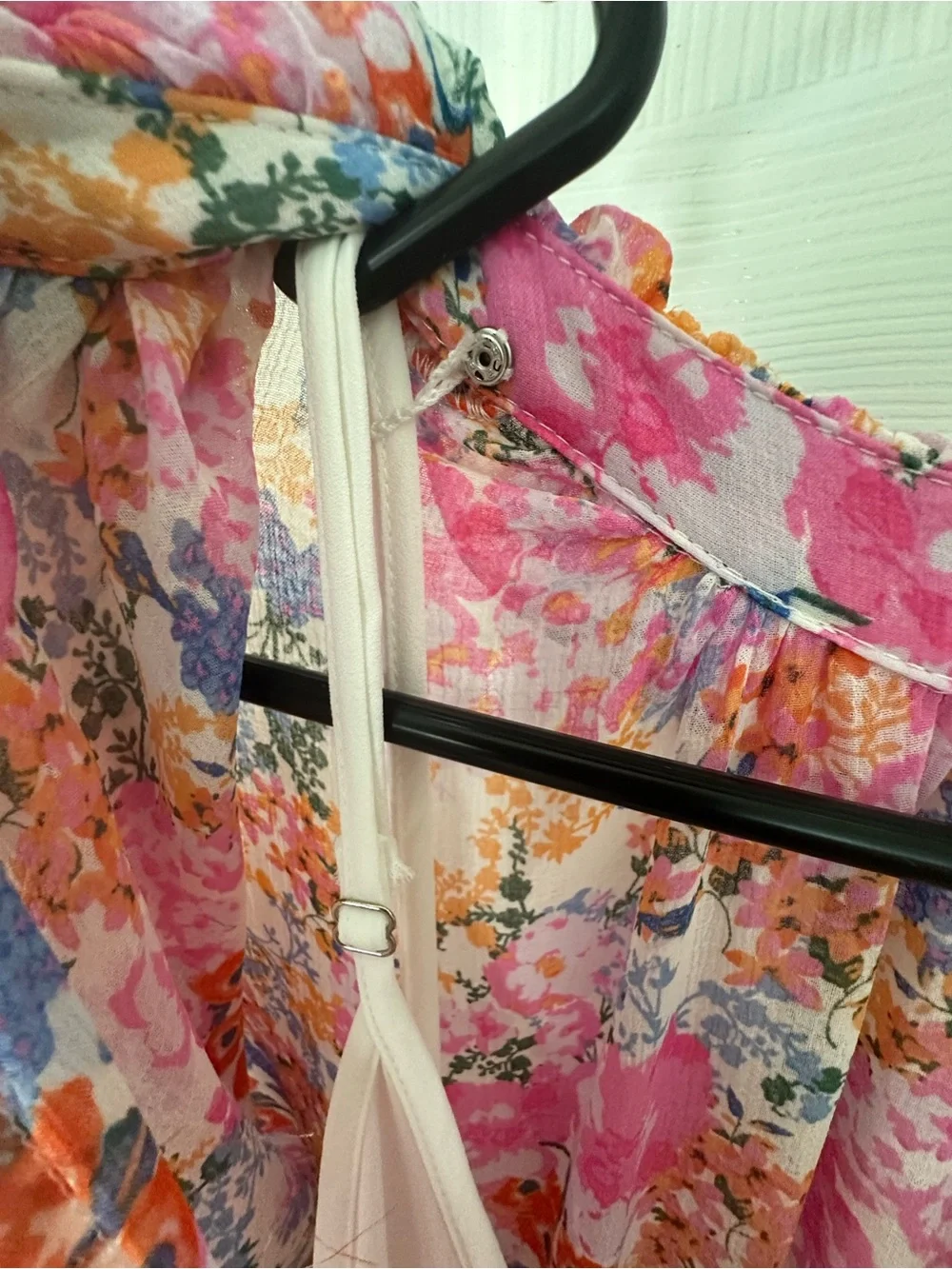 Buddy Love Floral Pink Tiered Long Sleeve Maxi Dress size small NWOT - Picture 5 of 6